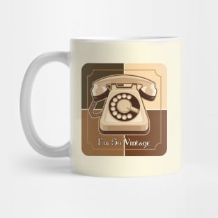 Gen X Rotary Dial Phone Vintage Mug